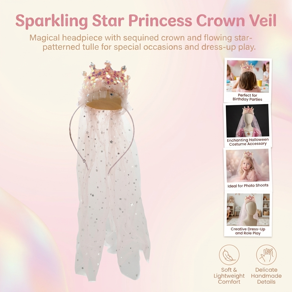 Princess Crown Veil Headbands  - огляд і ціна Glitter Tablecloth