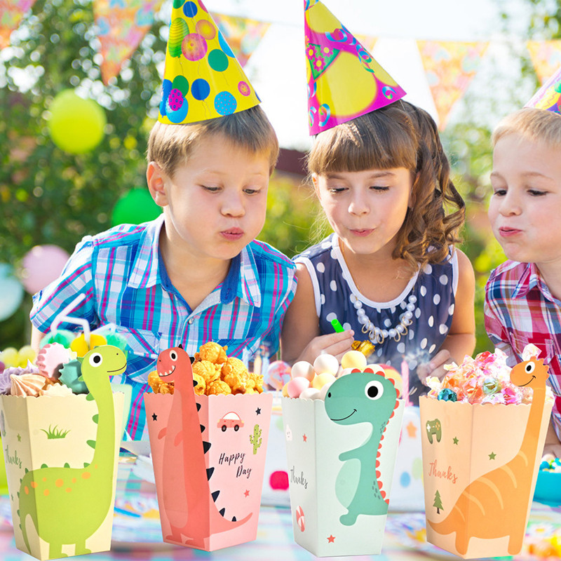 4Pcs Cartoon Dinosaur Boxes Di - огляд і ціна Event Party Box