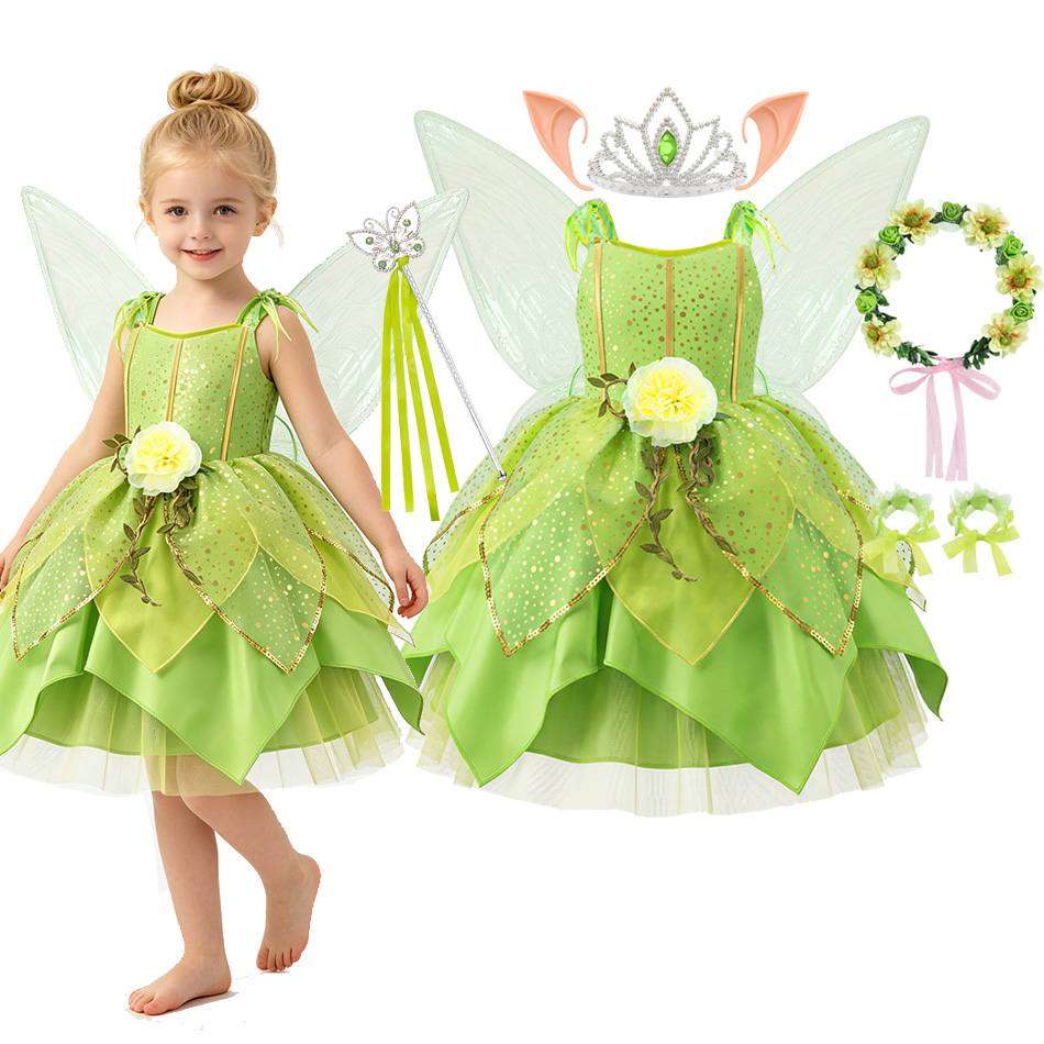 Girls Green Flower Fairy Elf D - огляд і ціна Glitter Tablecloth