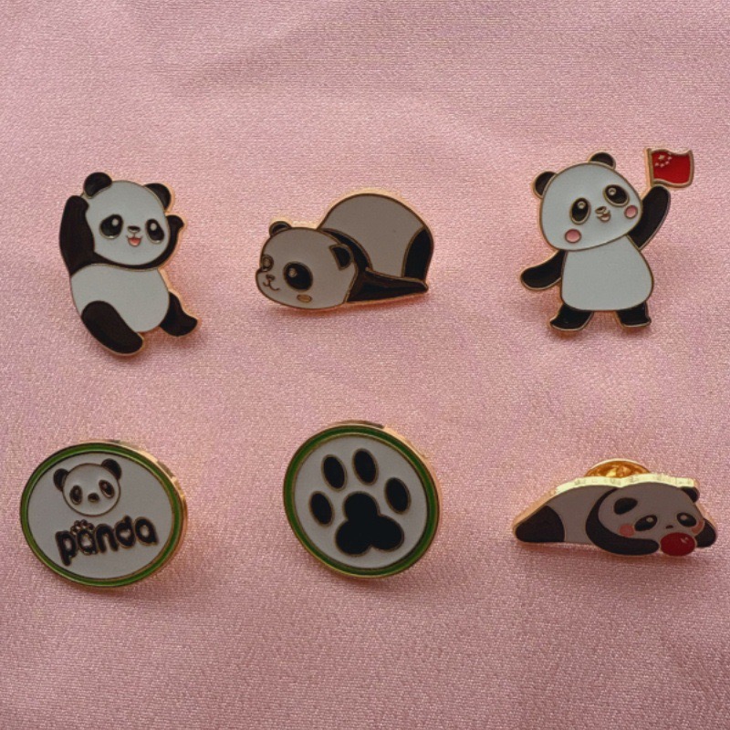 6pcs Cartoon China Panda Badge - огляд і ціна Event Supplies
