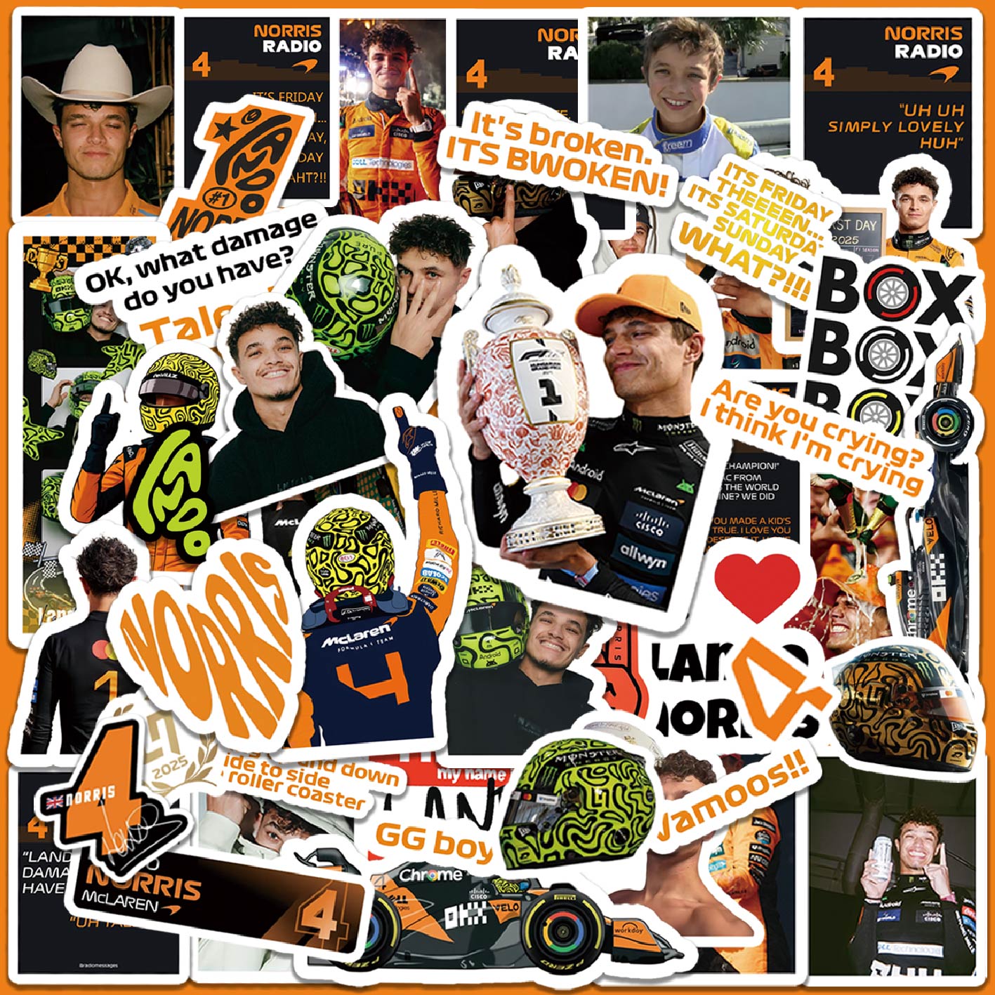 5-6 Sheets F1 Stickers, Norris - огляд і ціна Supply Event
