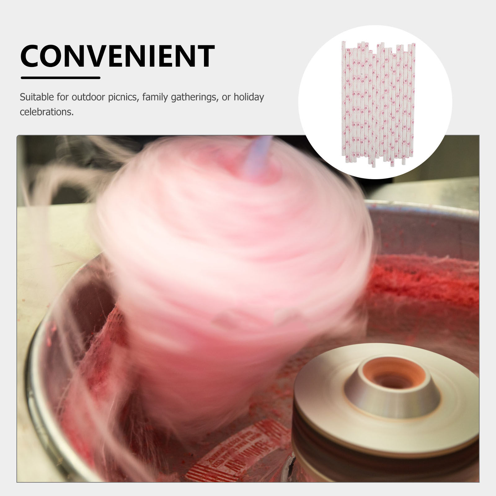 50Pcs Cotton Candy Paper Rods  - огляд і ціна Cotton Candy Cone