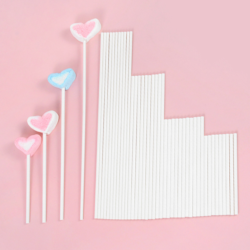 100pcs Solid Core White Paper  - огляд і ціна Cotton Candy Cone