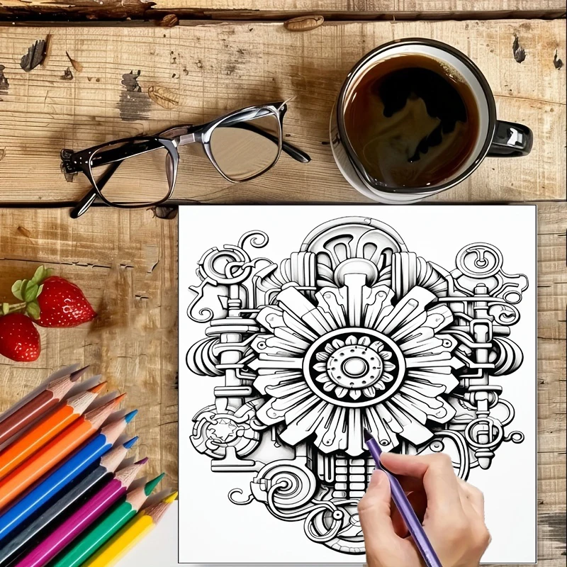 Coloring Book Steampunk Flower - огляд і ціна Event Supplies