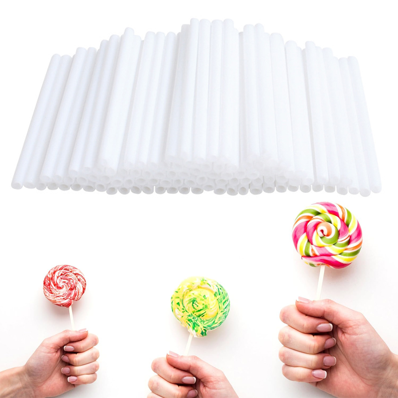 100Pcs DIY Candy Sticks Lollip - огляд і ціна Cotton Candy Cone