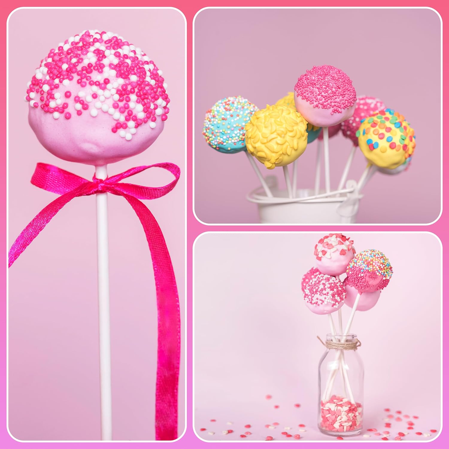 100Pcs DIY Candy Sticks Lollip - огляд і ціна Cotton Candy Cone